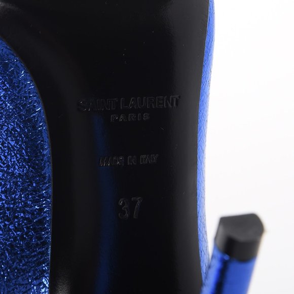 SAINT LAURENT METALLIC CRACKED GOATSKIN ANJA 105 PUMPS 37 (US 7) - Picture 4 of 9